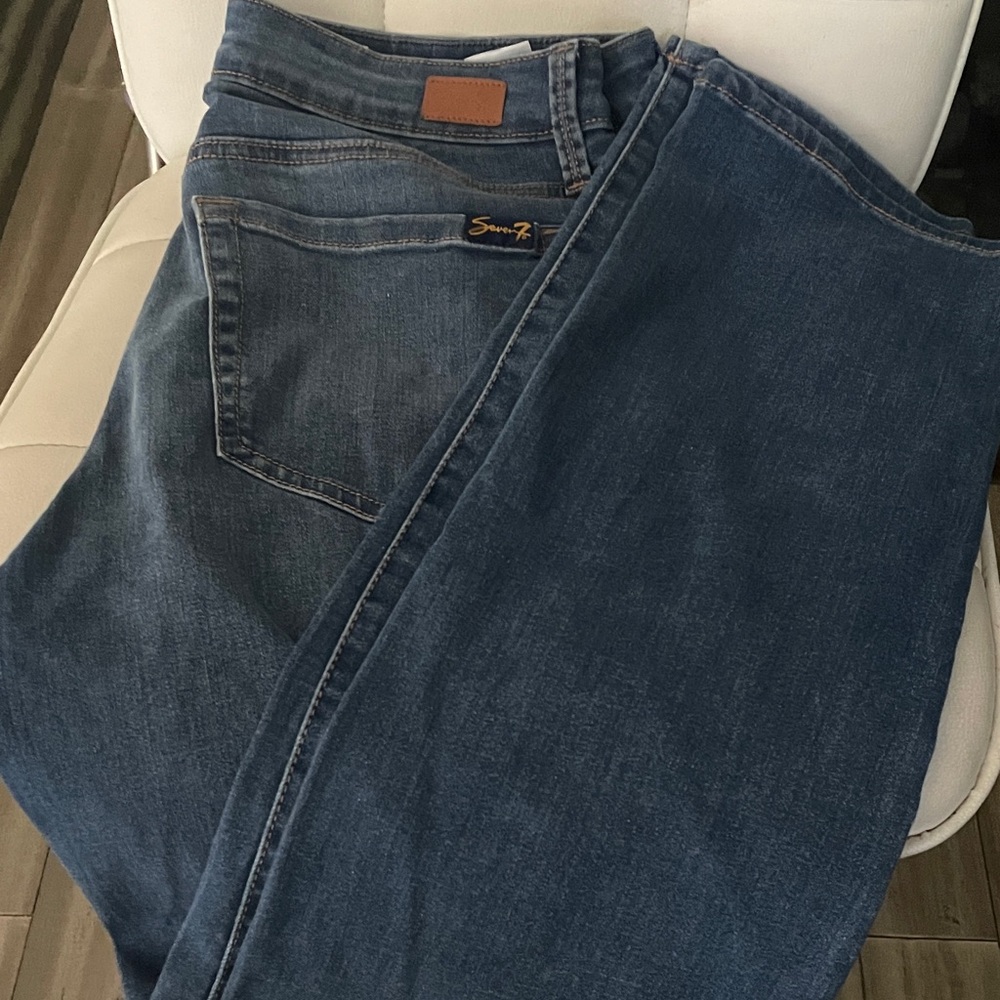 7 For All Mankind Dark Blue Denim Jeans